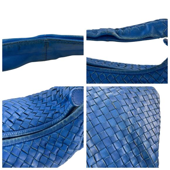 Bottega Veneta Blue Intrecciato Leather Hobo Bag - Picture 13 of 15